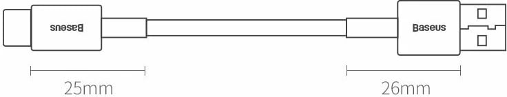 Kabllo karikimi dhe të dhënash Baseus Superior CATYS-01, USB në USB-C, 1m, 66W, e zezë