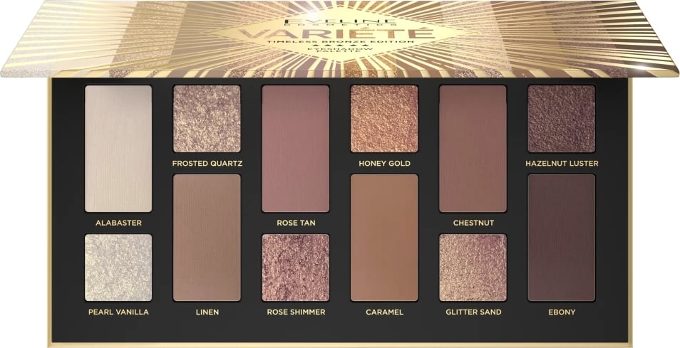Paletë për sy Eveline Cosmetics Variete Timeless Bronze Edition 12 nuanca 9.5g