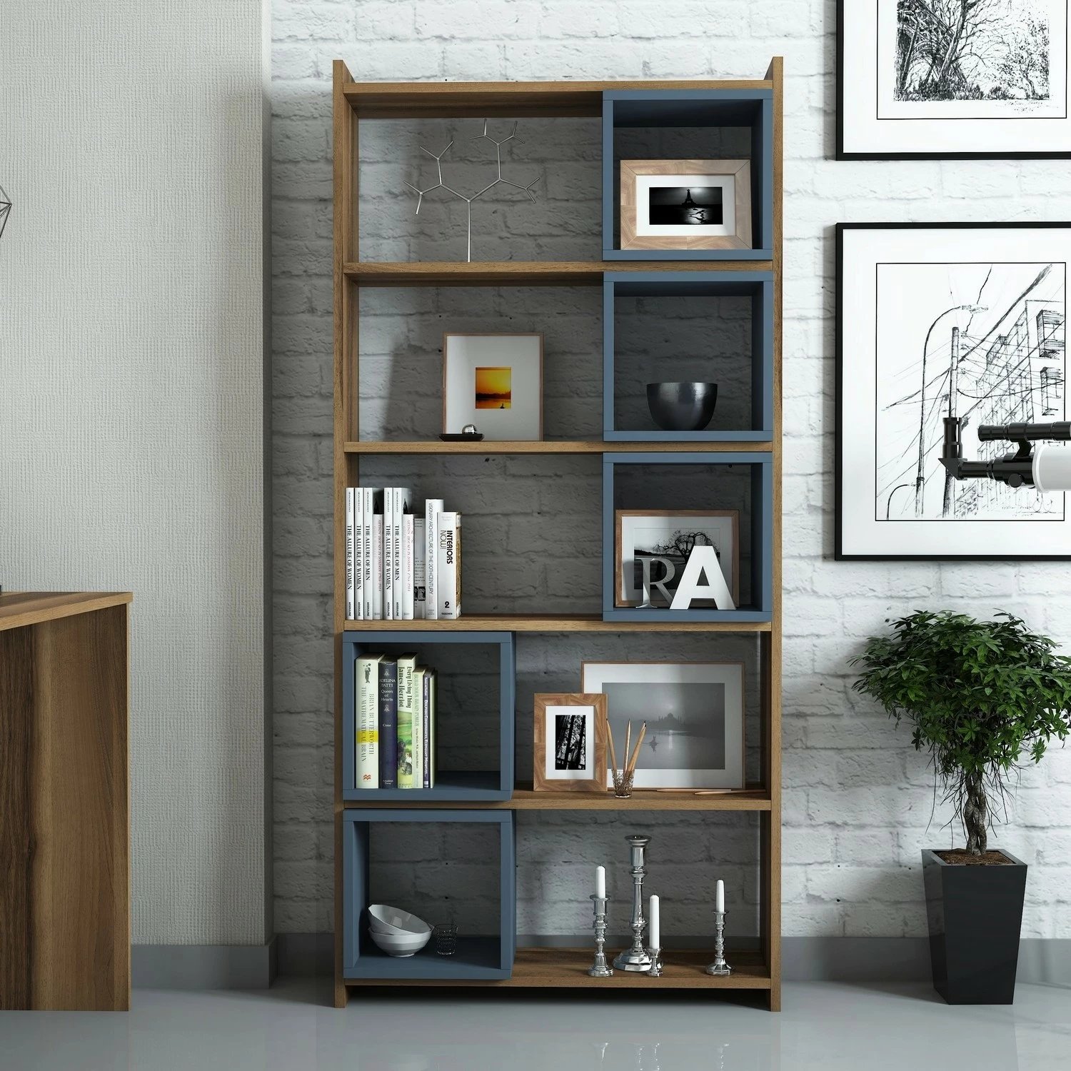 Raft librash Hanah Home, ngjyrë arr dhe kalcedon