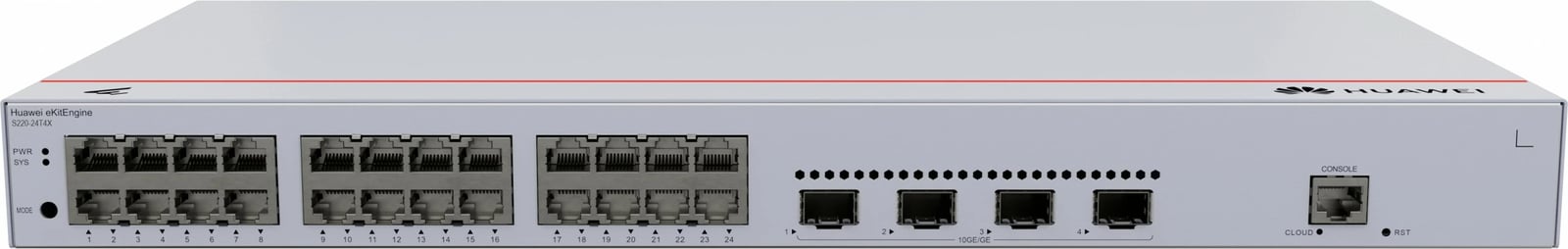 Switch HUAWEI eKit S220-24T4X, Managed, L2, Gigabit Ethernet, 1U
