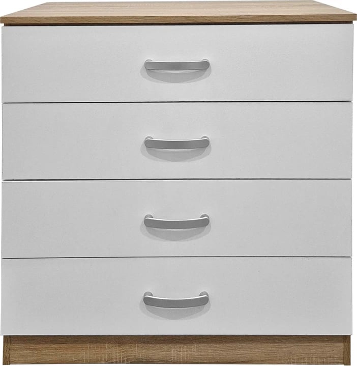 Komodë Athosa, ngjyrë sonoma-e bardhë, 80x40x79cm