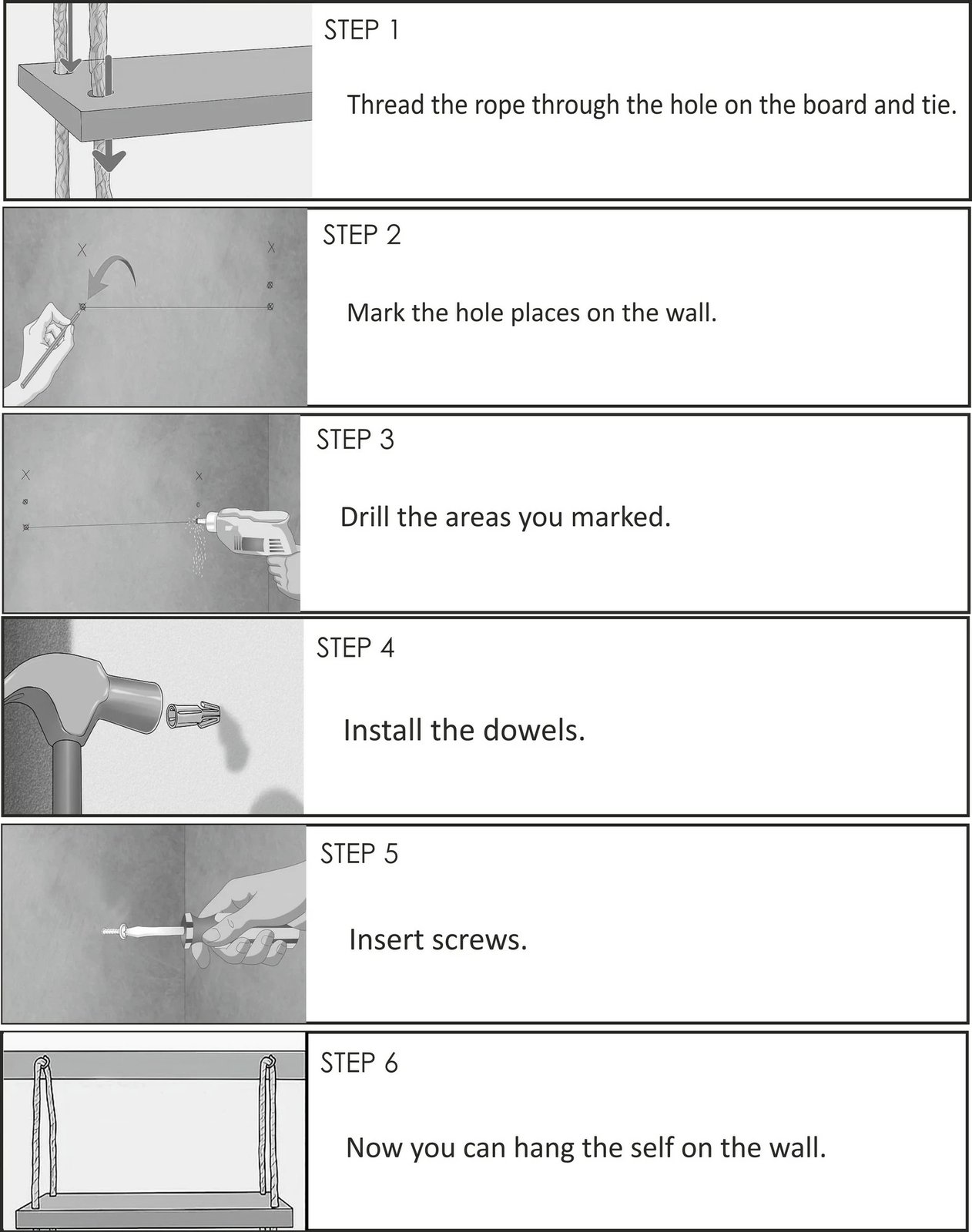Raft muri Hanah Home, ngjyrë arre, Aa035