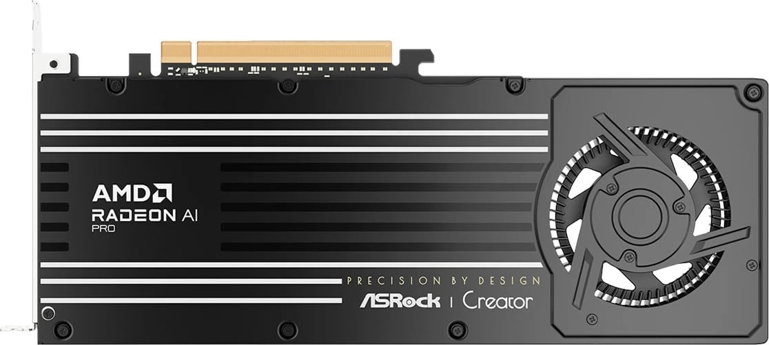 Kartë grafike Asrock Creator R9700 CT 32G, AMD Radeon, 32 GB GDDR6, Gri