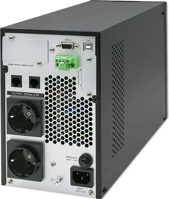 UPS Qoltec 1kVA 1000W, Online, LCD, Power Factor 1.0, EPO, USB, i zi UPS Qoltec 1kVA 1000W, Online, LCD, Power Factor 1.0, EPO, USB, i zi