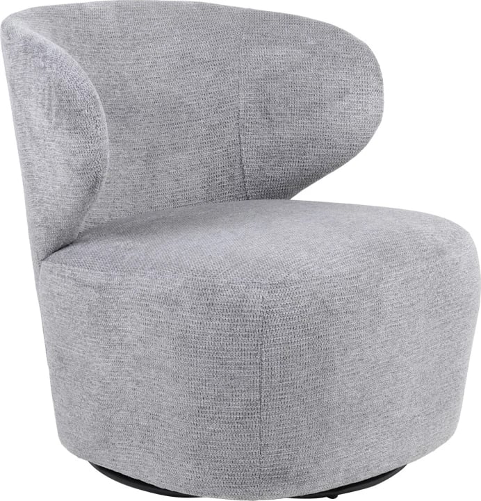Karrige me krahë rrotulluese Marelia, material stof, ngjyrë gri, 73x76x76cm