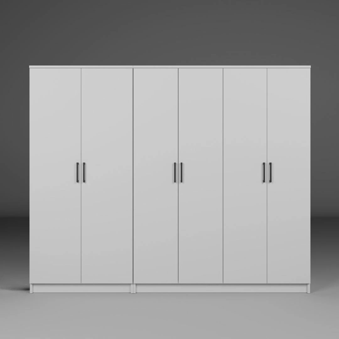 Dollap për rroba, ngjyrë e bardhë, Skye Decor Kardelen 1600-105, 220x180x51.8 cm