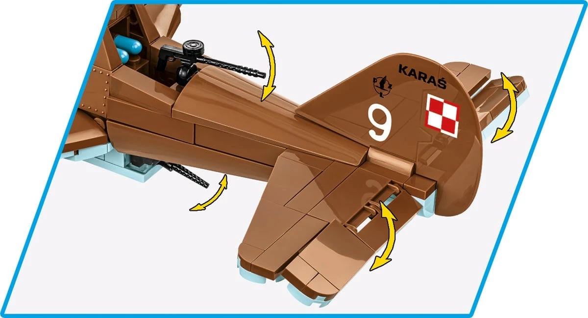 Set blloqesh Cobi PZL.23 Karaś, Historical Collection, 586 pjesë, 3 figura