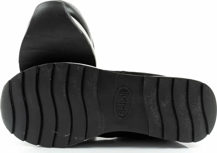 Çizme të shkurta lëkure për femra Scholl, të zeza