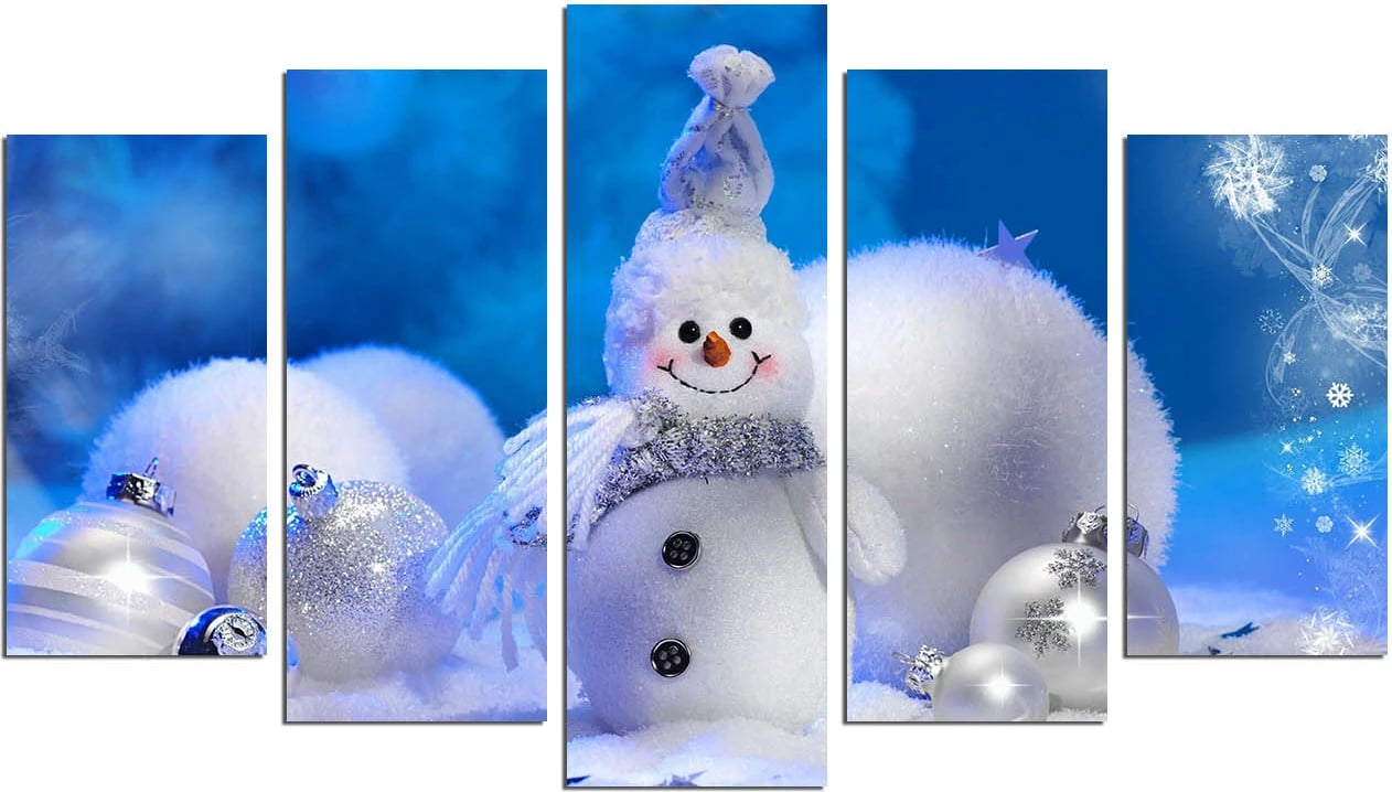 Pikturë dekorative MDF (5 pjesë), Wallity, 5PMDFNOEL-6