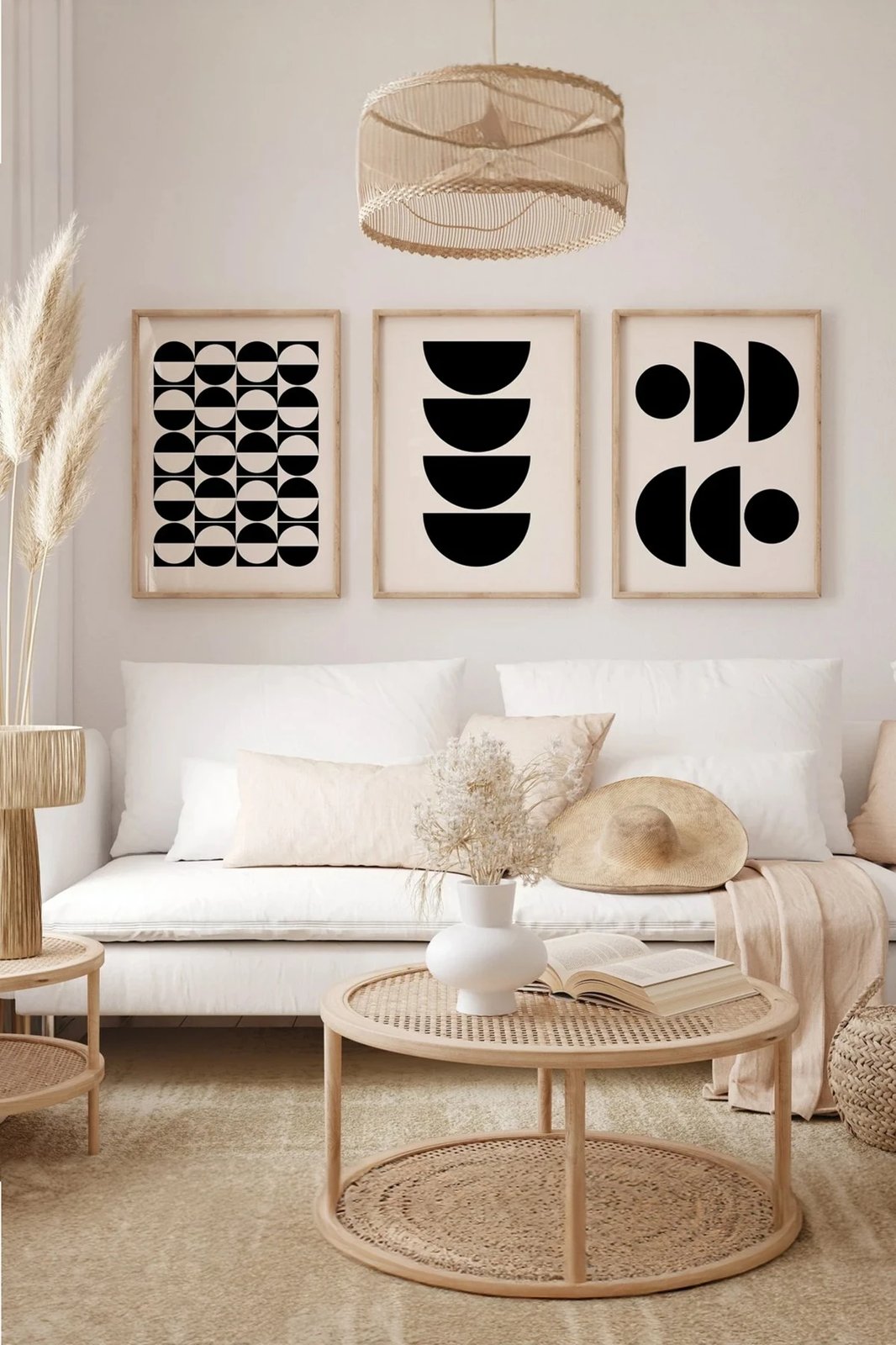 Pikturë dekorative me kornizë (3 copë), Wallity, 3Dartsohoset33