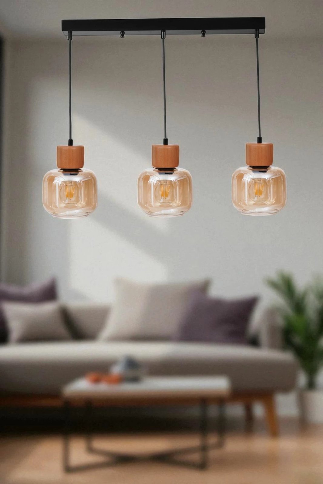 Llambë tavani Opviq, ngjyrë mjaltë dhe lis, 9068-5