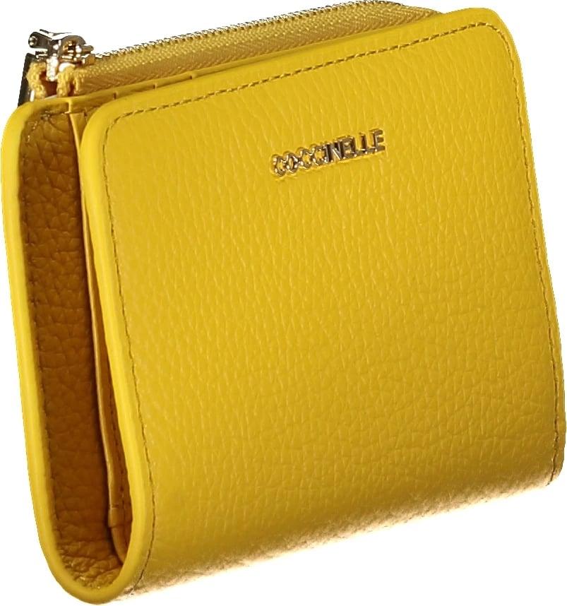 Portofol femra COCCINELLE Metallic Soft, e verdhë