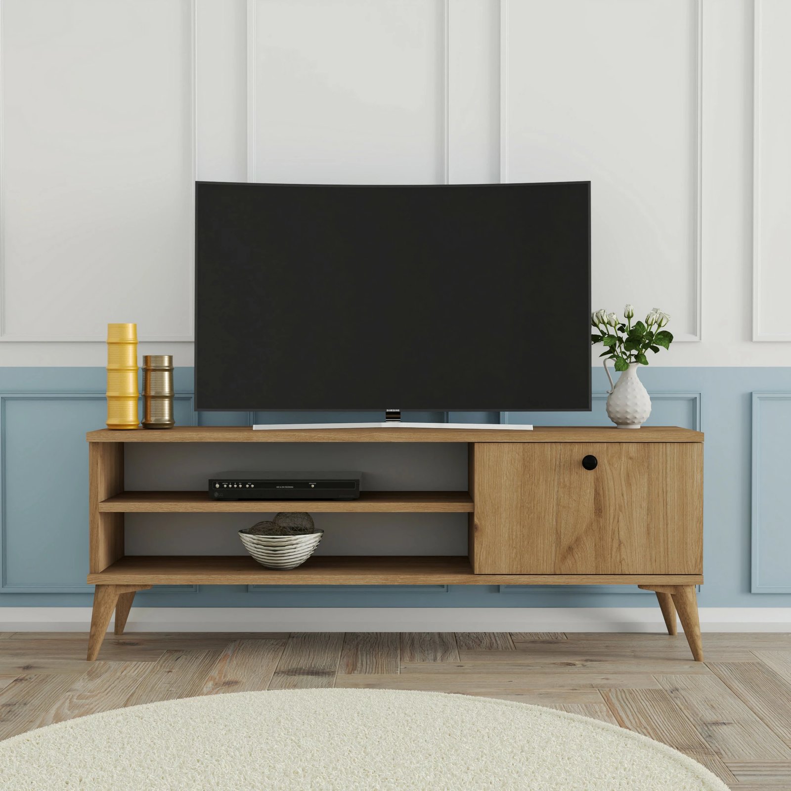 Komodë TV Hanah Home, Retro 1562, ngjyrë lisi