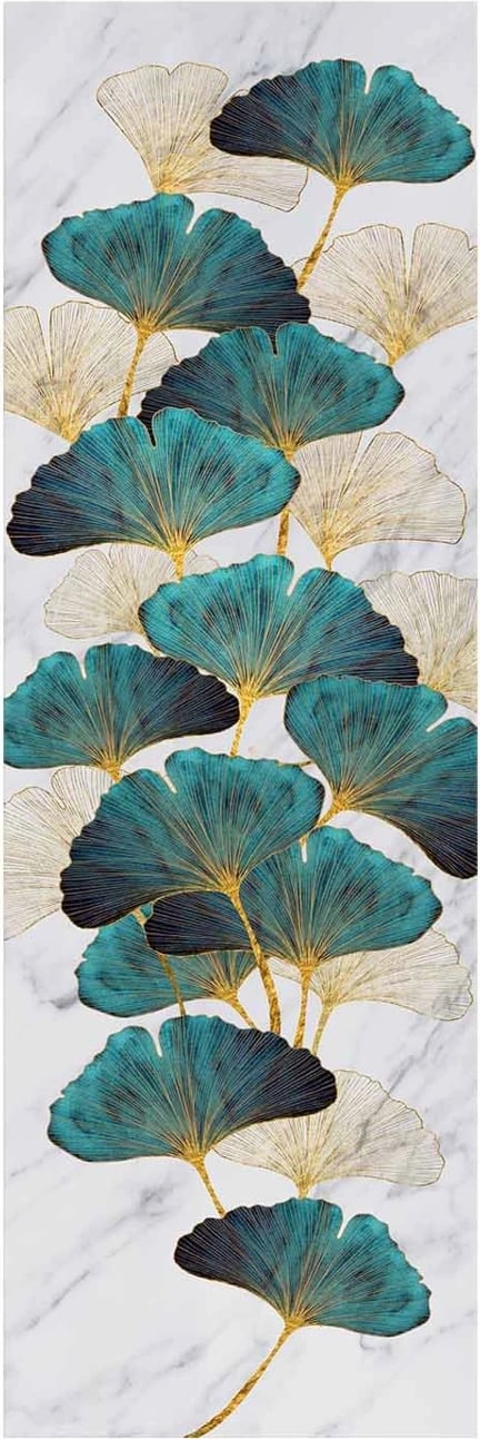 Pikturë dekorative në kanavacë, ngjyra ari, e gjelbër, e bardhë, bezhë, 30x90cm, Wallity 3090NISC-005