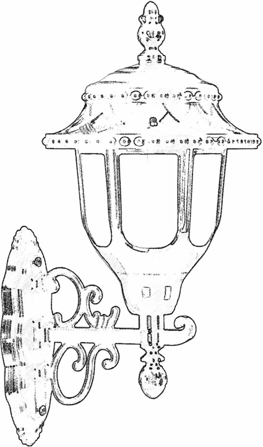 Llambë muri për jashtë Opviq, BAP-68180-BSY-M1, e zezë
