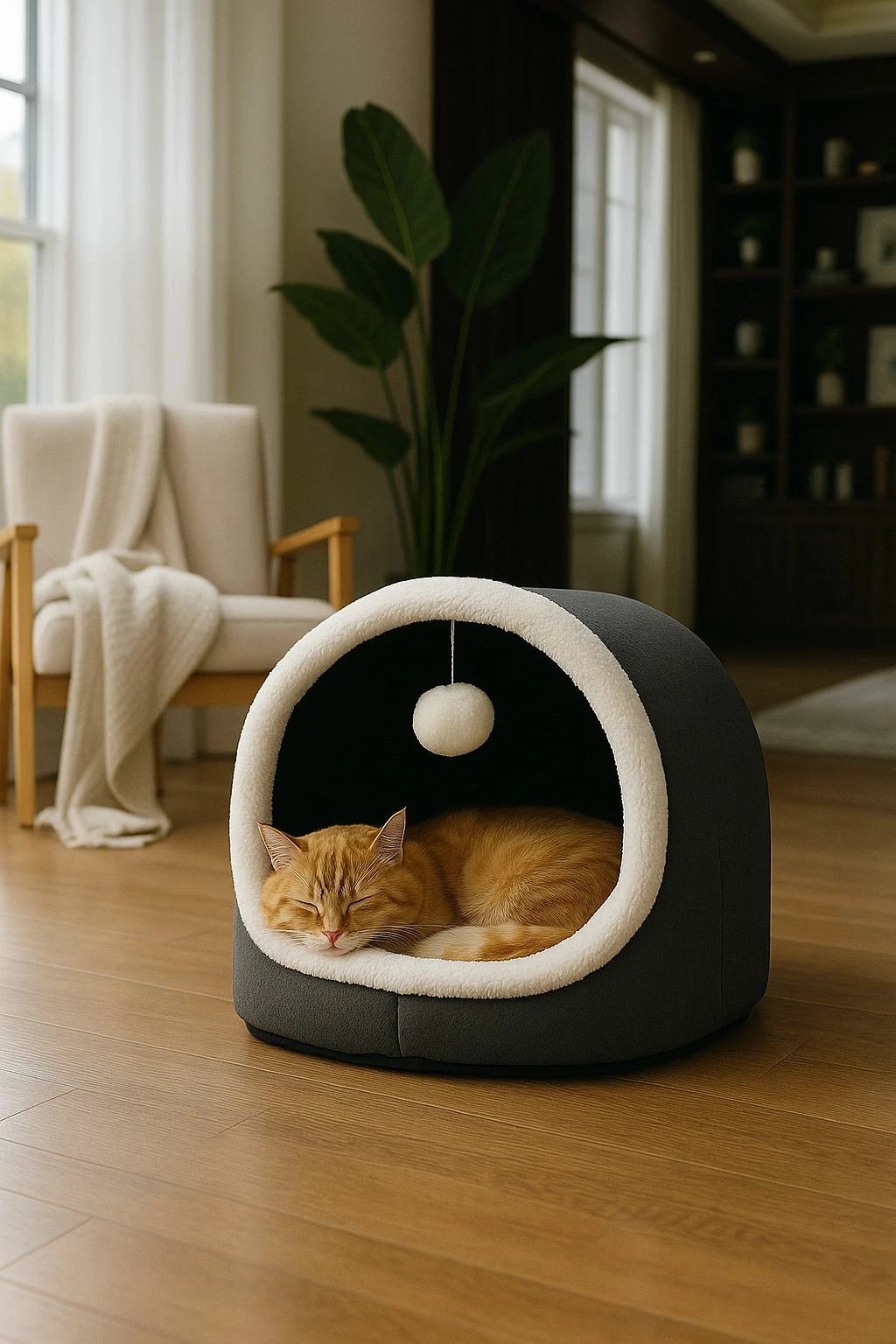 Shtrat për mace Alaska STD, ngjyrë antracit