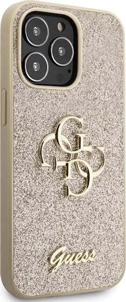 Mbështjellës Guess Glitter Script Big 4G për iPhone 13 Pro Max 6.7", Ari Mbështjellës Guess Glitter Script Big 4G për iPhone 13 Pro Max 6.7", Ari