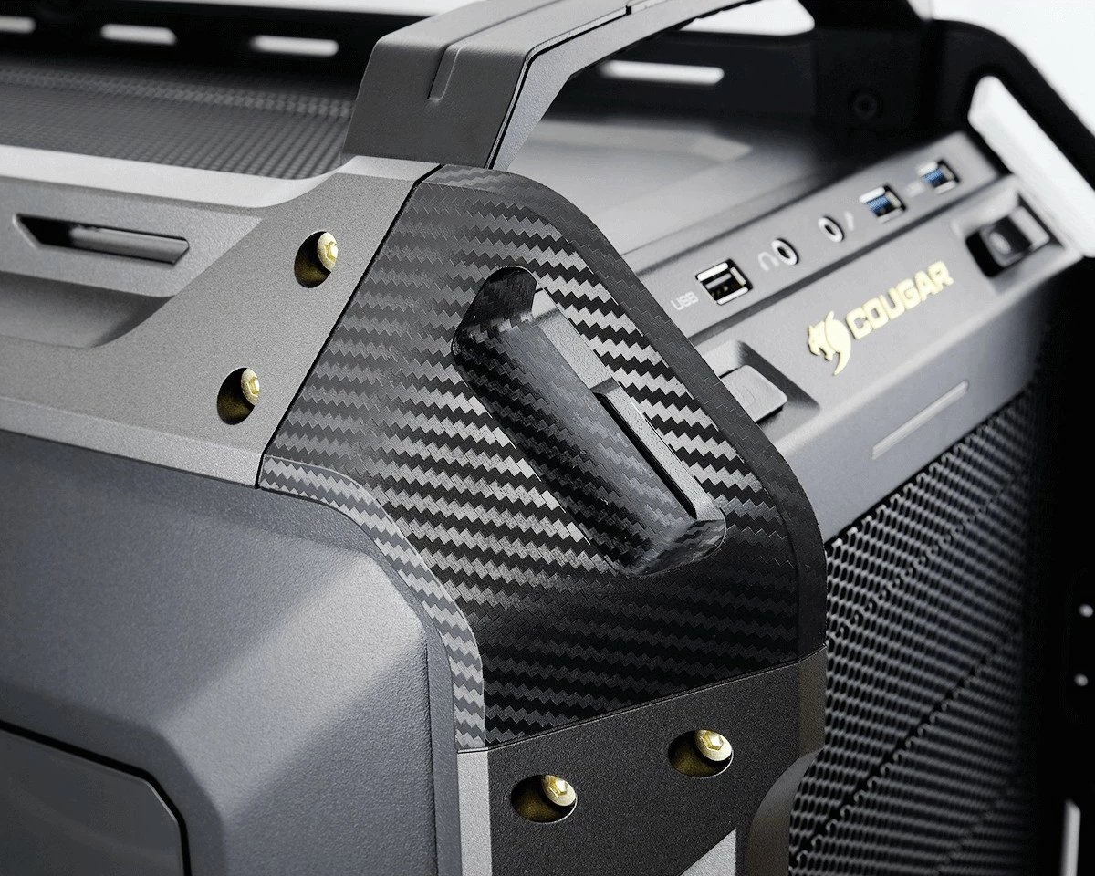 Kasë Cougar Panzer Max midi tower, e zezë