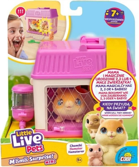 Set lodër, Little Live Pets, MO-26626, Mama Surprise Mini Hamster, me kafaz, set