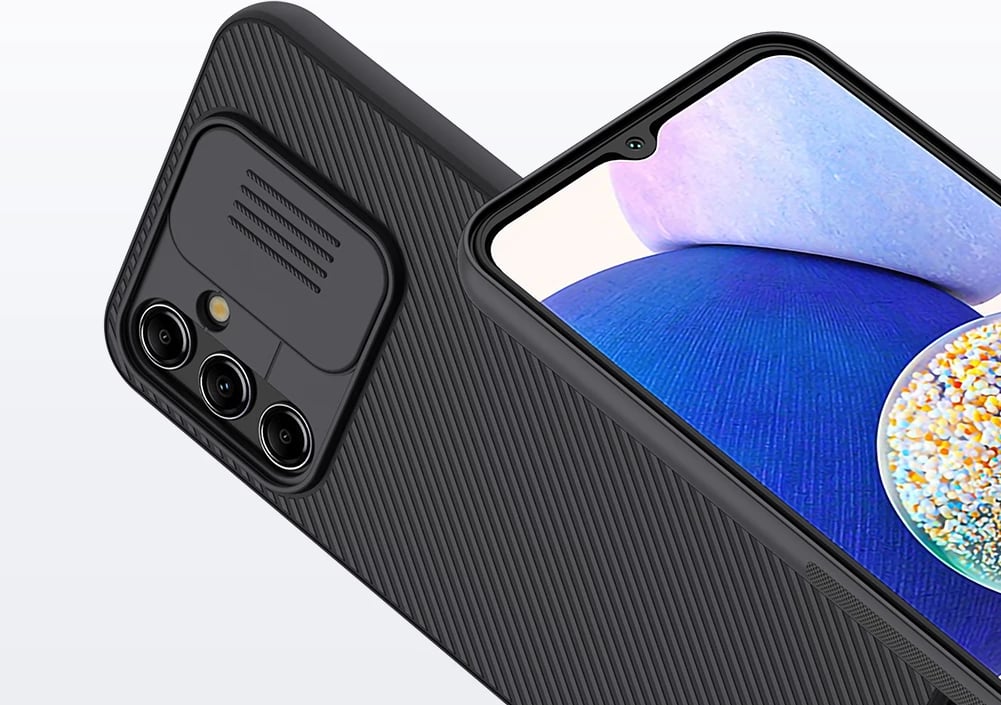 Mbështjellës Nillkin CamShield Case për Samsung Galaxy A14 5G / Galaxy A14, me kapak kamere, Kaltër