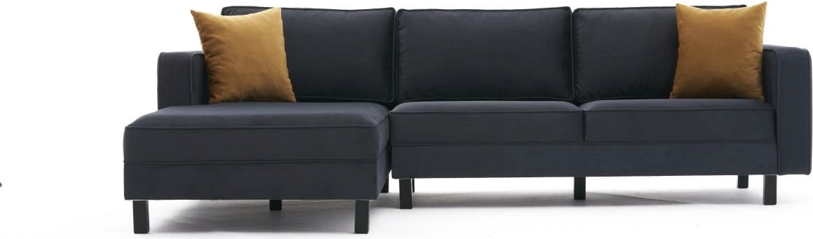 Këndare Atelier del Sofa, kadife Kale, kënd i majtë, anthracite