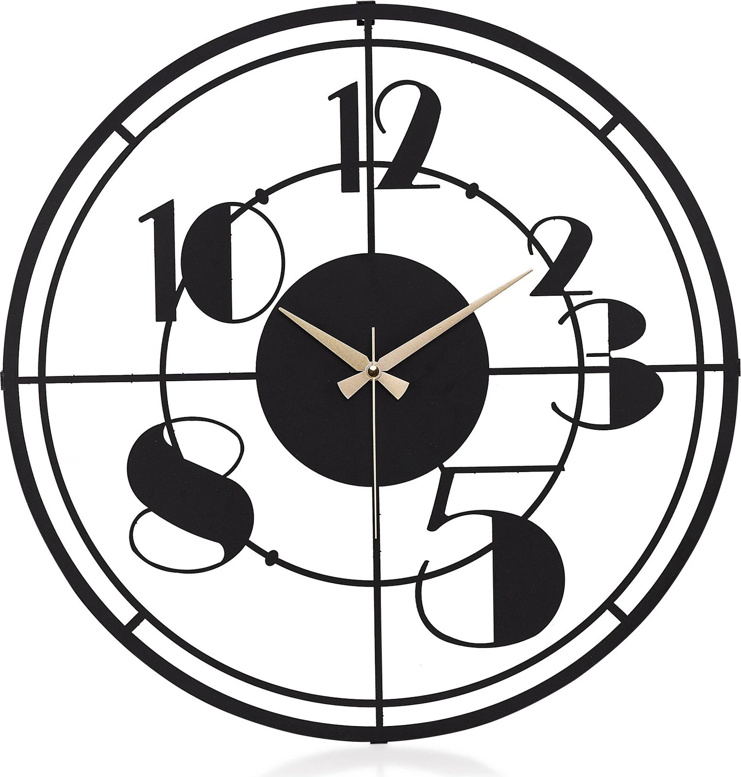 Orë muri dekorative prej metali, Wallity, Netro, e zezë