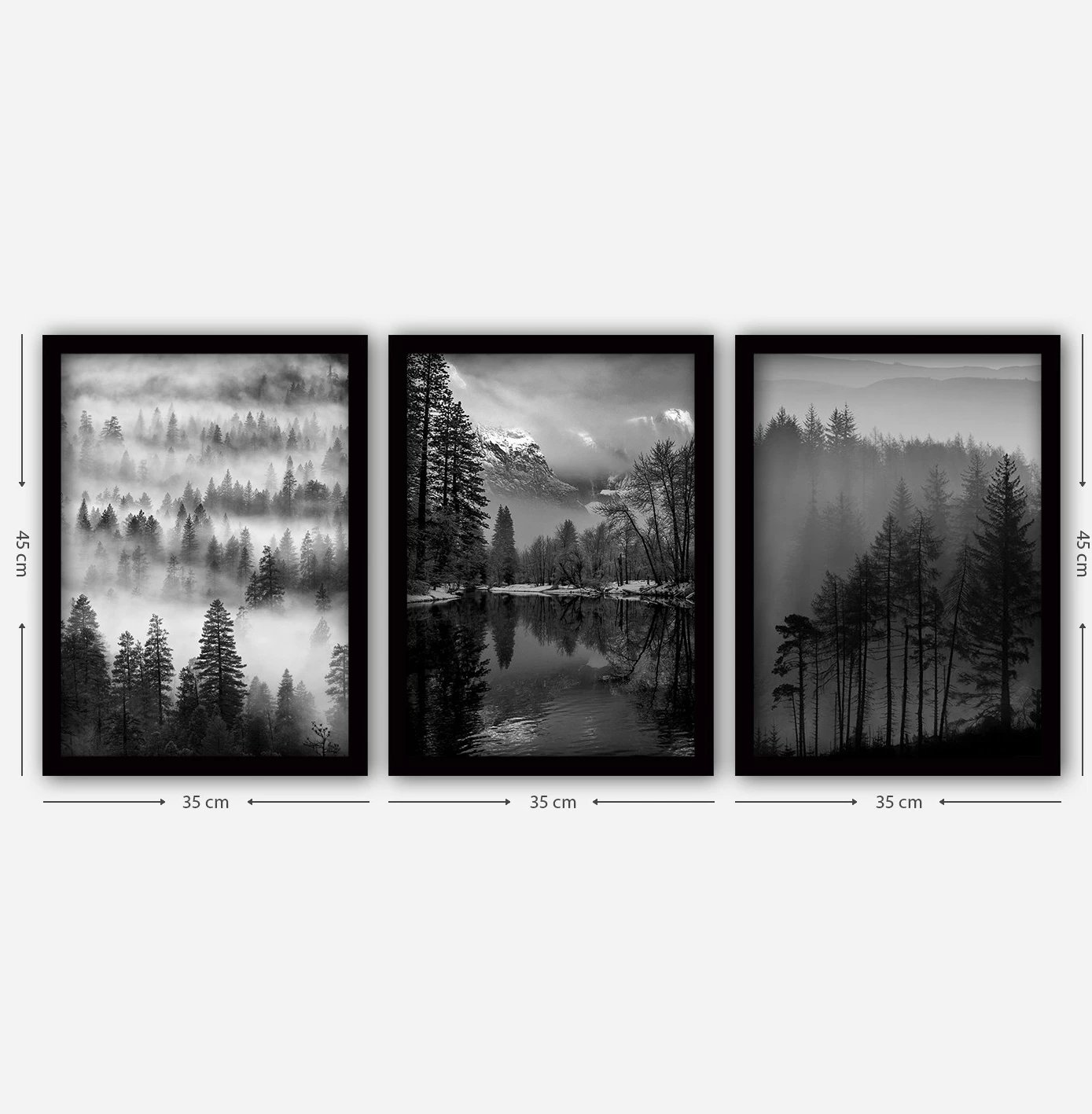 Pikturë dekorative me kornizë (3 copë), Wallity, 3SC07