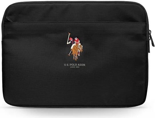 Mbështjellës për laptop 13 inç U.S. Polo Assn Polo Embroidery, najlon, zi