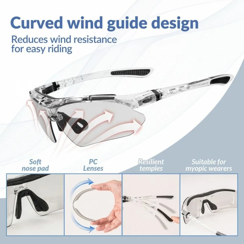 Syze sportive Rockbros, unisex, argjendi