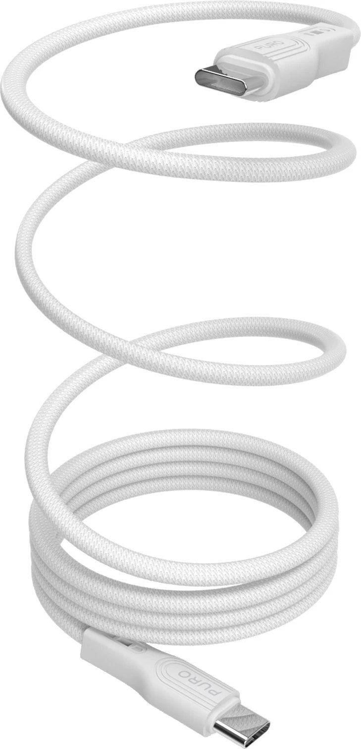 Kabllo magnetike USB-C në USB-C Puro Magnetic, 1m, 60W, USB 3.2, Bardhë
