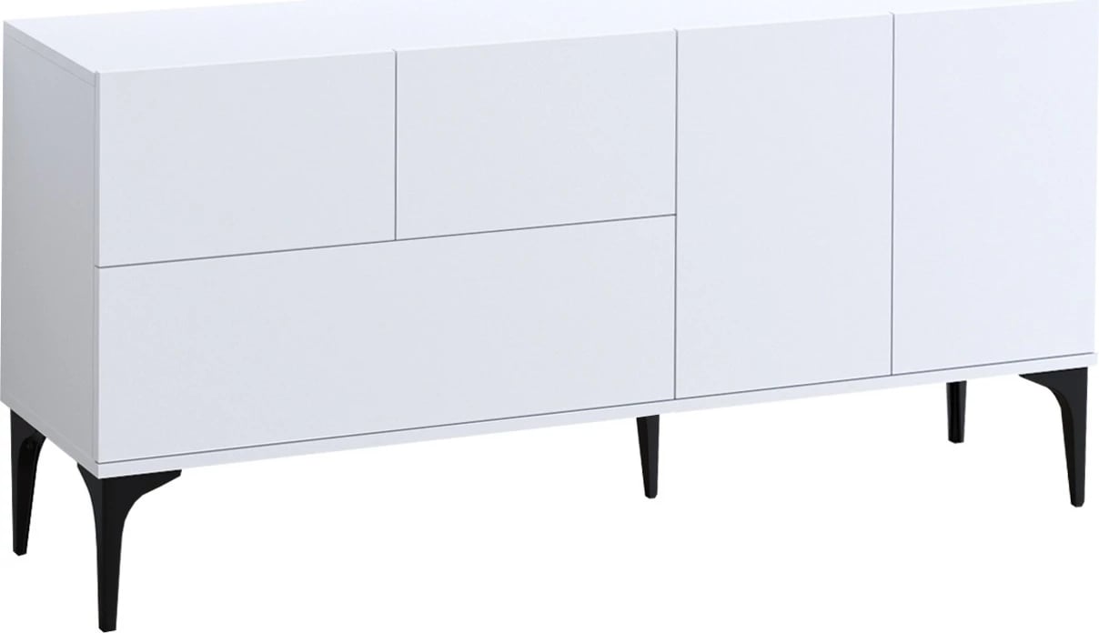 Konsol Skye Decor, ngjyrë e bardhë dhe e zezë, Glise - Dec0023