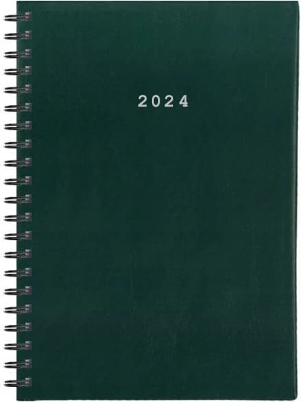 Kalendar ditor NEXT 2024 me spirale, 17x25cm, Jeshil