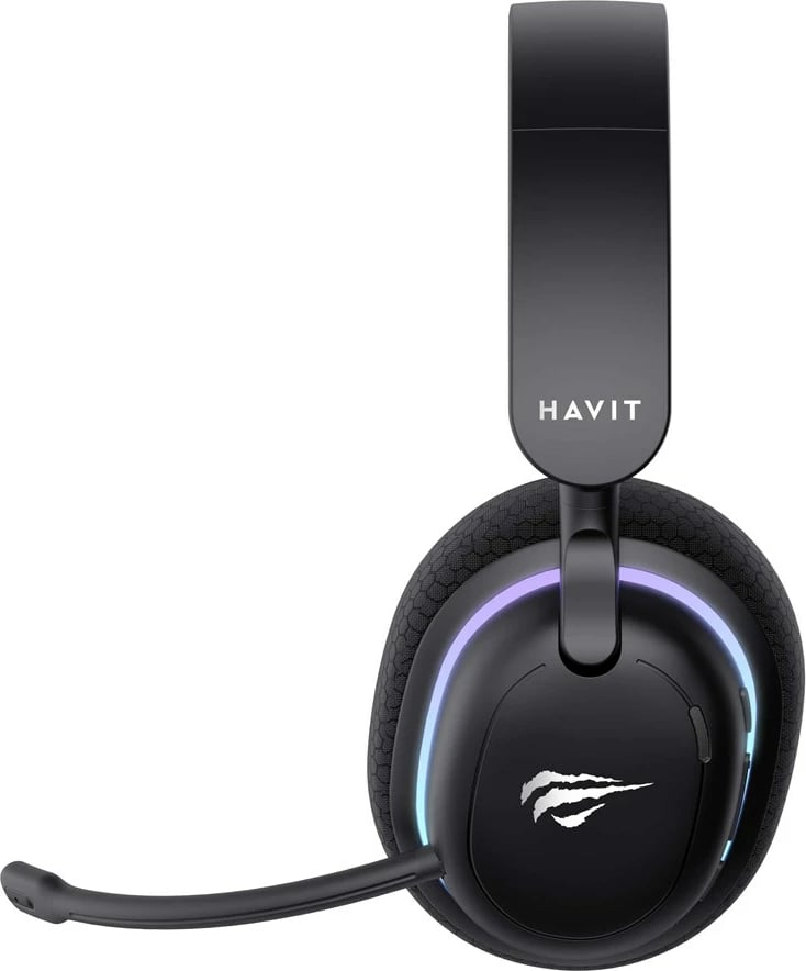 Kufje gaming HAVIT Fuxi-H7, me mikrofon, Wireless & Wired, e zezë
