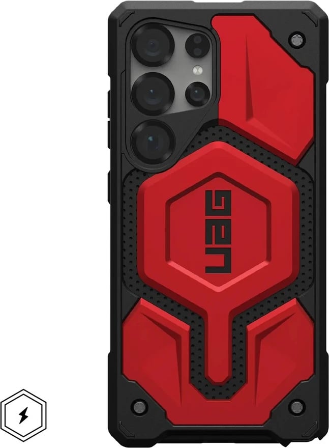 Mbështjellës Urban Armor Gear Monarch Pro për Samsung, 6.8", Polikarbonat, zi/kuqe