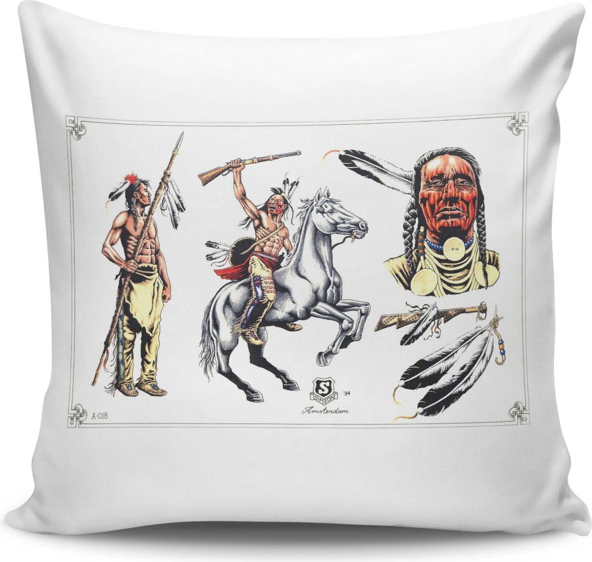 Jastëk Aberto Design, shumëngjyrësh, NTVKRLNT-9, 43x43cm