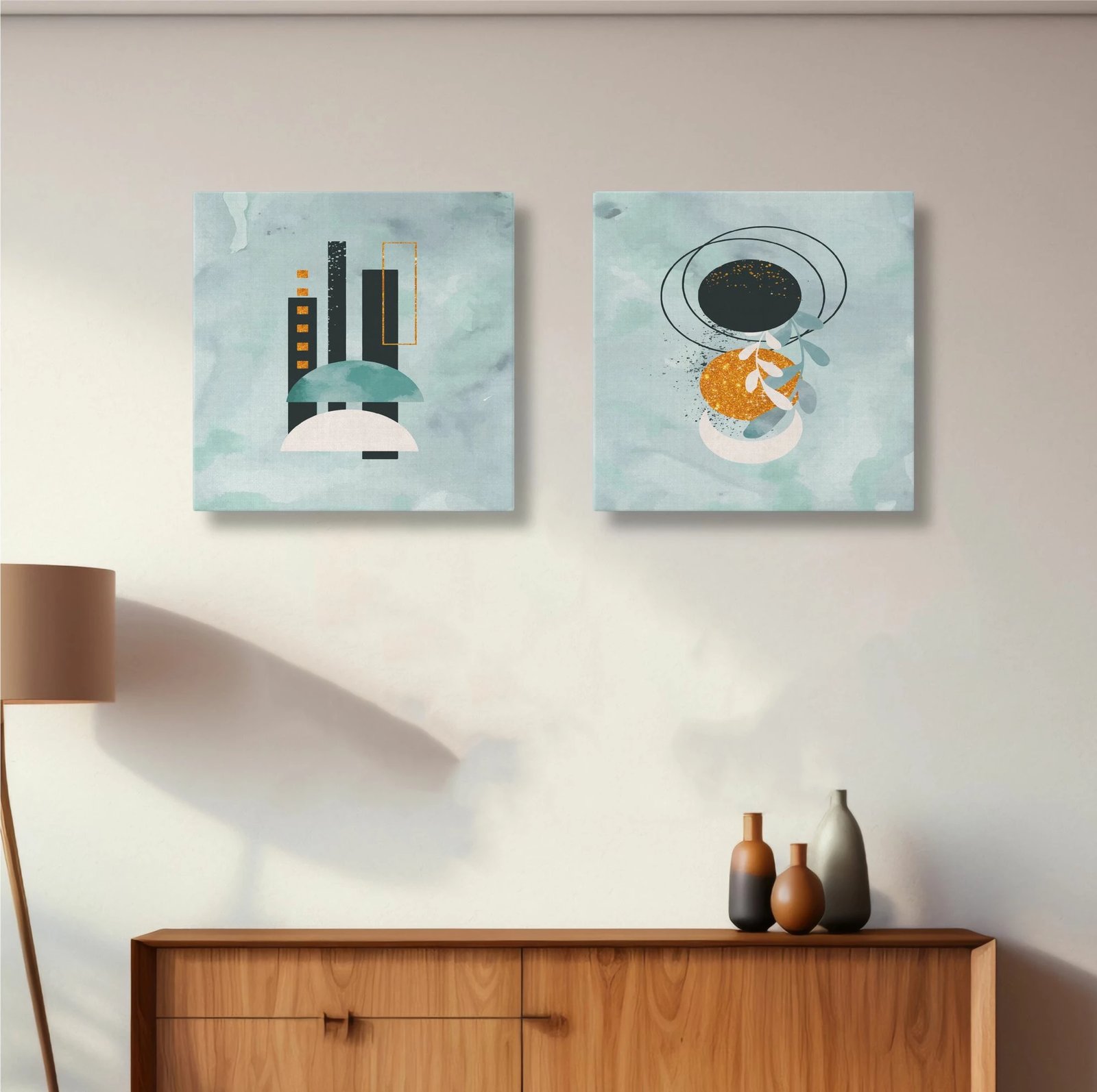 Pikturë dekorative në kanavacë (2 copë), Wallity, ASR_CNVS25 - 50x50cm