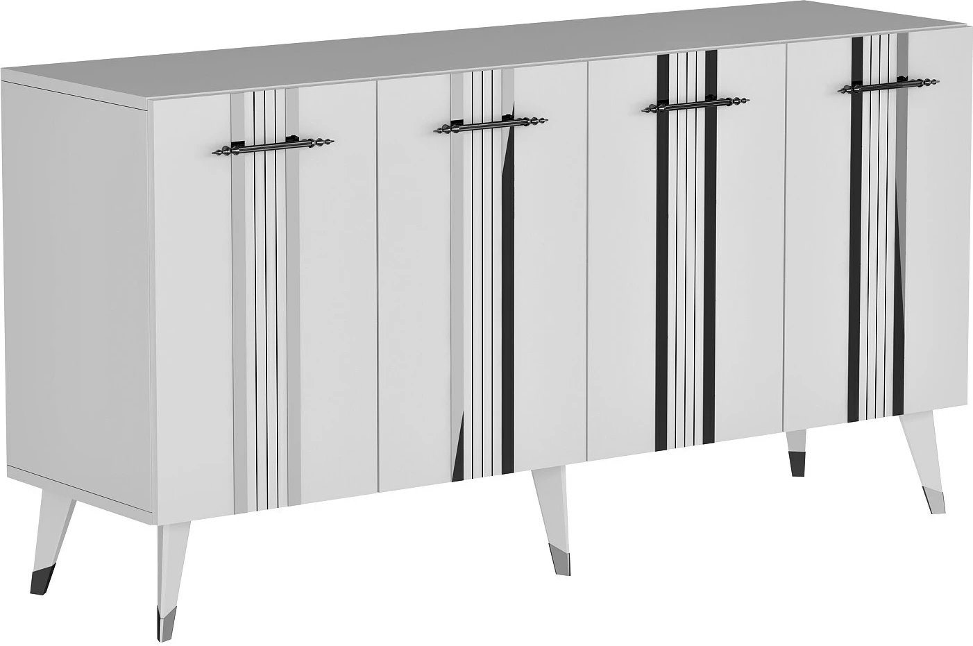 Konsolë Hanah Home Asel, e bardhë, argjend