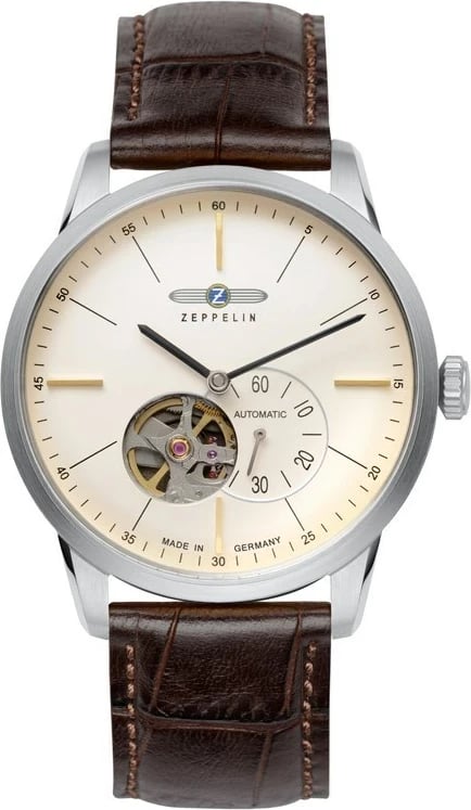 Orë automatike Zeppelin Flatline 7364-5, lëkurë