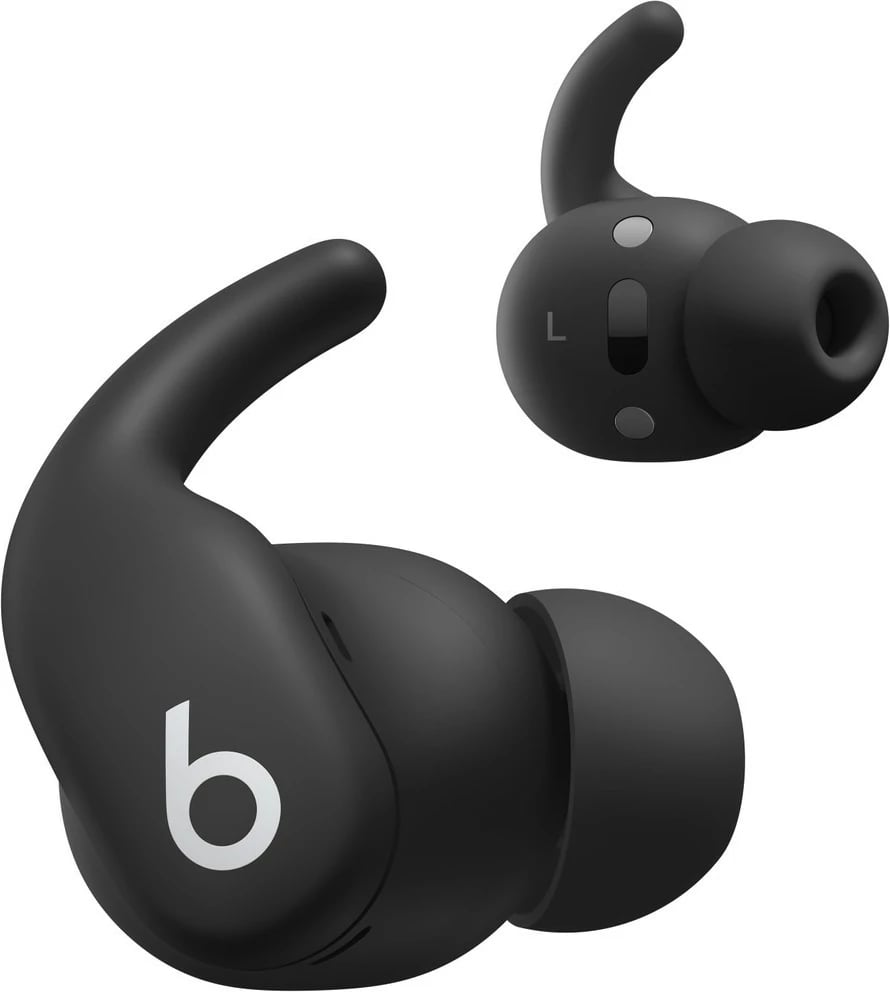 Kufje pa tela në vesh sportive, Apple Powerbeats Fit ME2J4EE/A, ANC, Bluetooth H1, IPX4, 7h/30h me kuti, USB‑C, e zezë