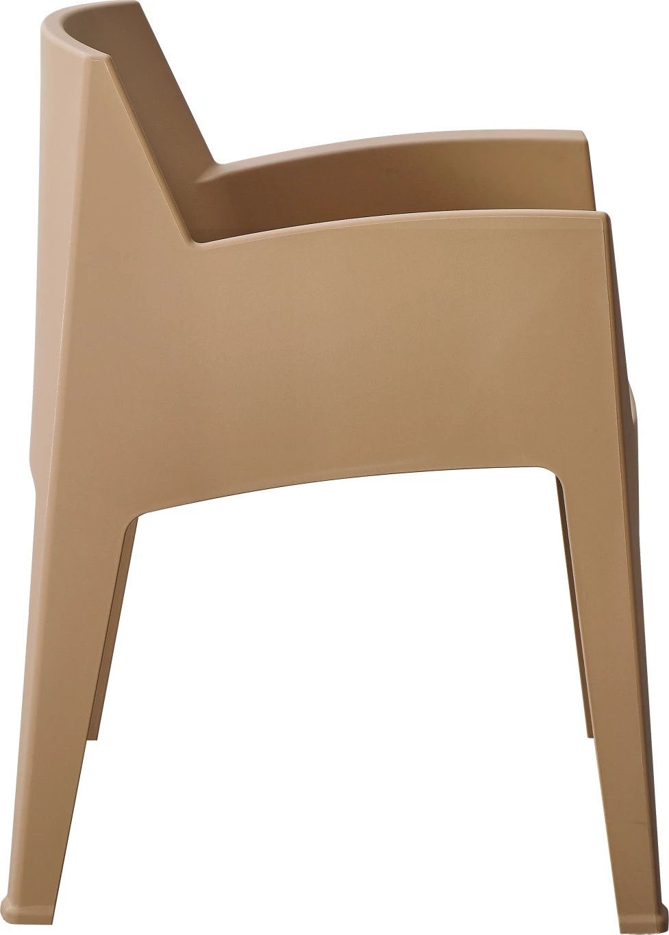 Karrige me krahë polipropileni SLEEK, ngjyrë kapuçino, FH6370.03, 57x56x82.5cm