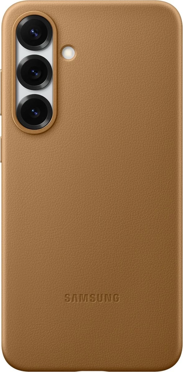 Mbështjellës Samsung Galaxy S25+, lëkurë artificiale, kafe