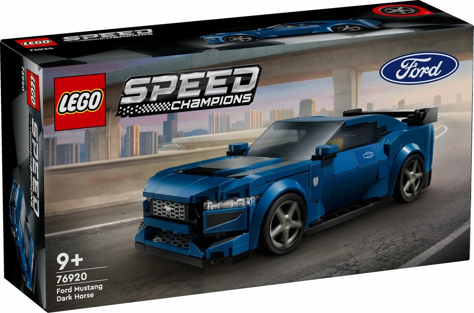 Set LEGO Speed Champions Ford Mustang Dark Horse 76920, 344 pjesë, Kaltër