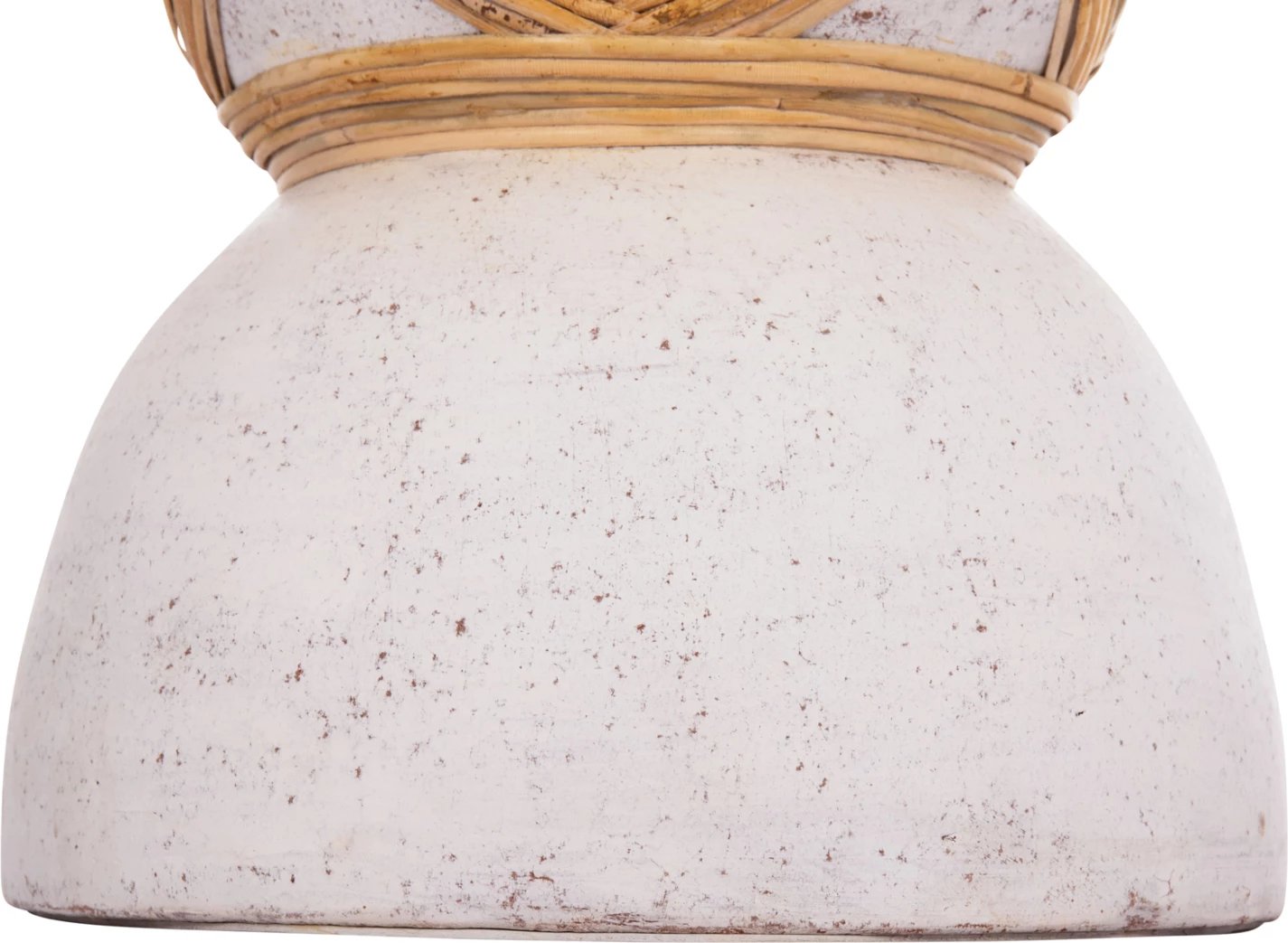 Vazo dekorative për dysheme MAYNARD, fibër-cement, e bardhë, ratan, FH4672.02L, 32x62.5cm