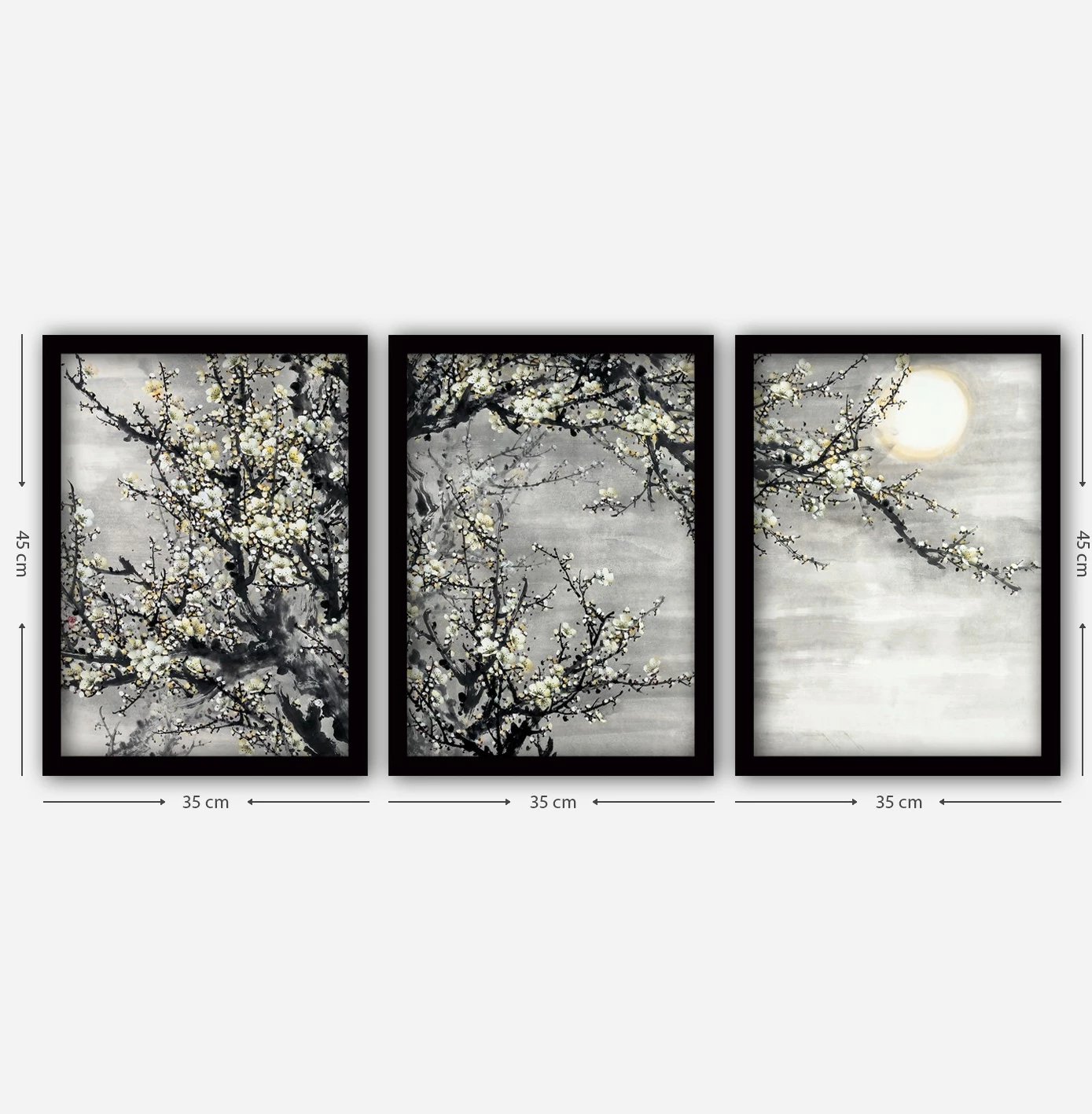 Pikturë dekorative me kornizë (3 pjesë), Wallity, 3SC118