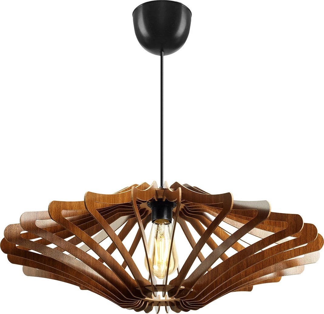 Llambë tavani Opviq, dizajn engjëlli, MDF, ngjyrë arre, 59cm