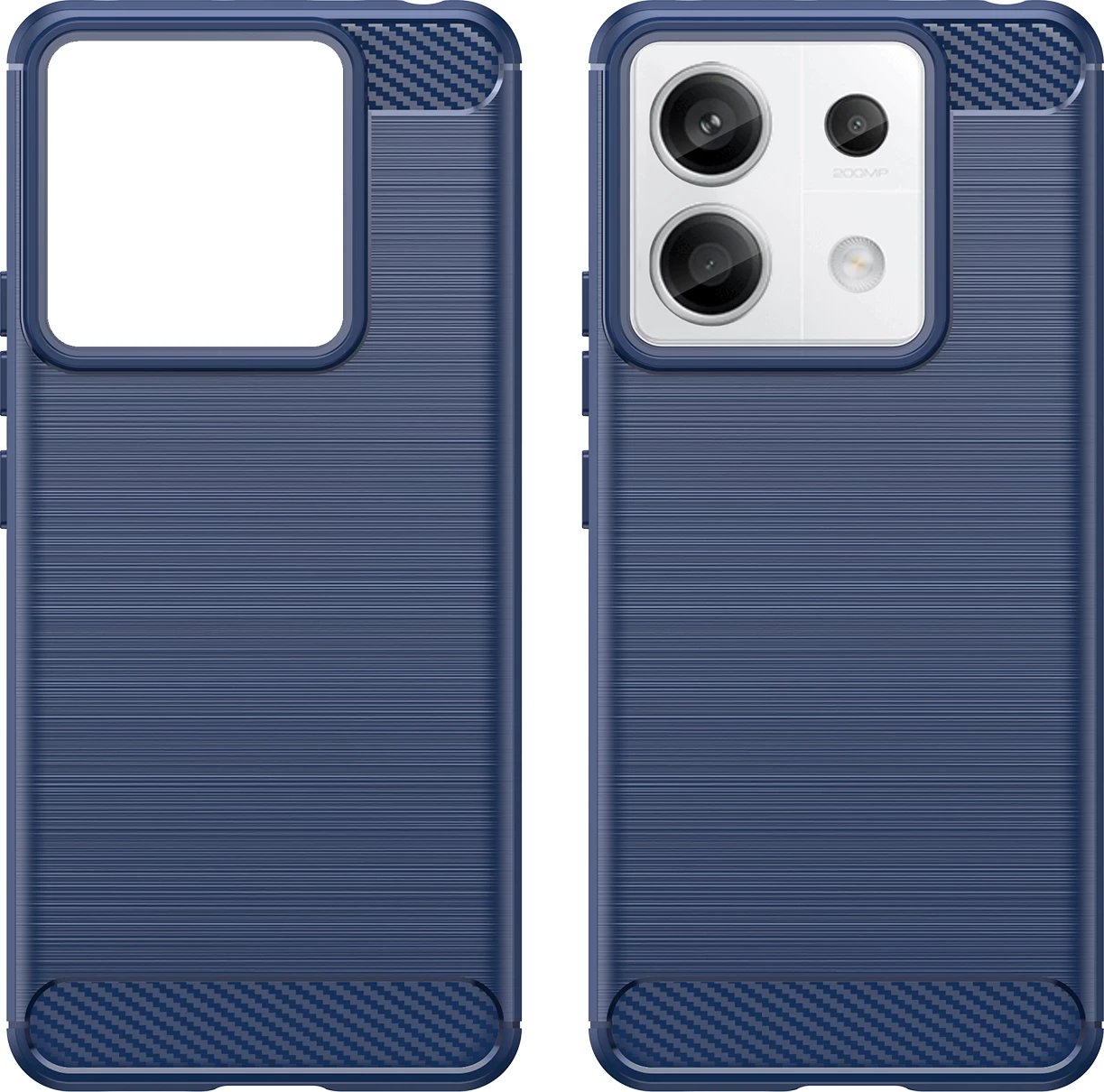 Mbështjellës Hurtel Carbon Case për Xiaomi Redmi Note 13 Pro+, Blu