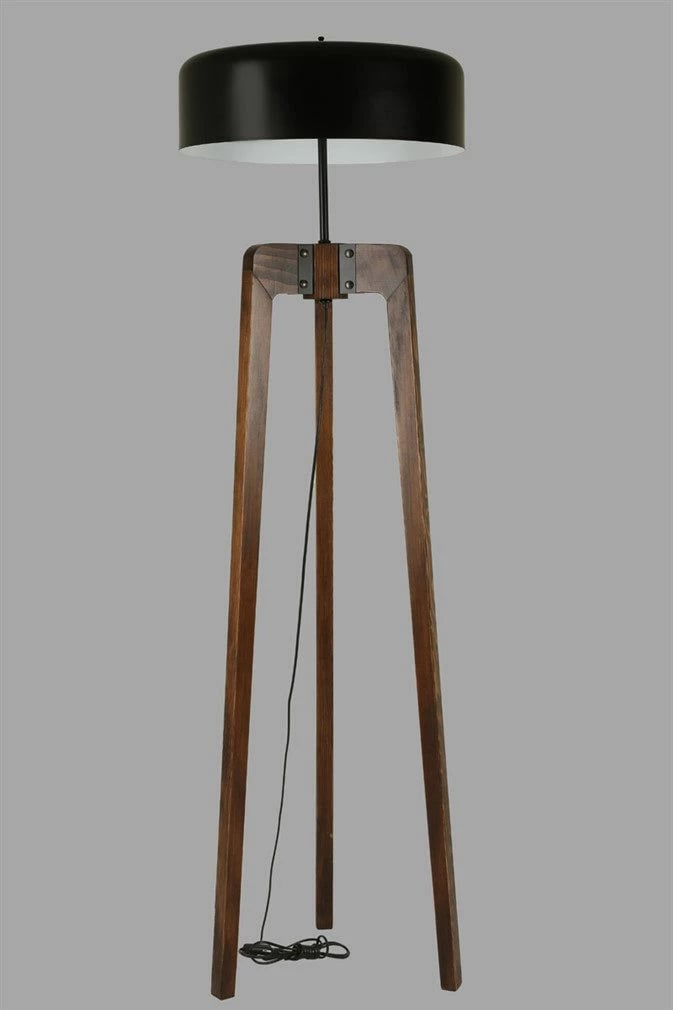 Llambë dyshemeje Opviq, ngjyrë arre dhe e zezë, 170cm