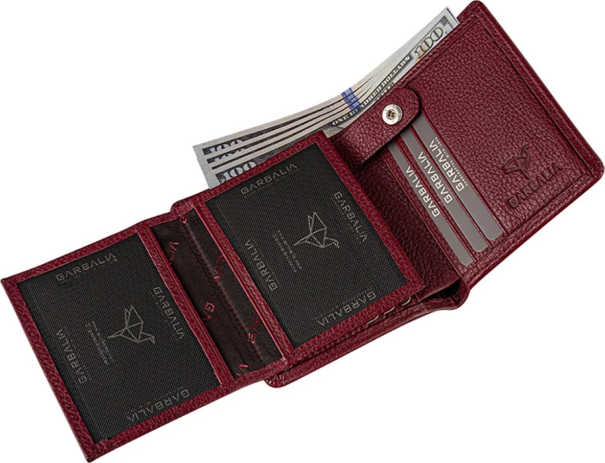 Portofol për burra, Zoozie Bags, ngjyrë e kuqe claret, Metz