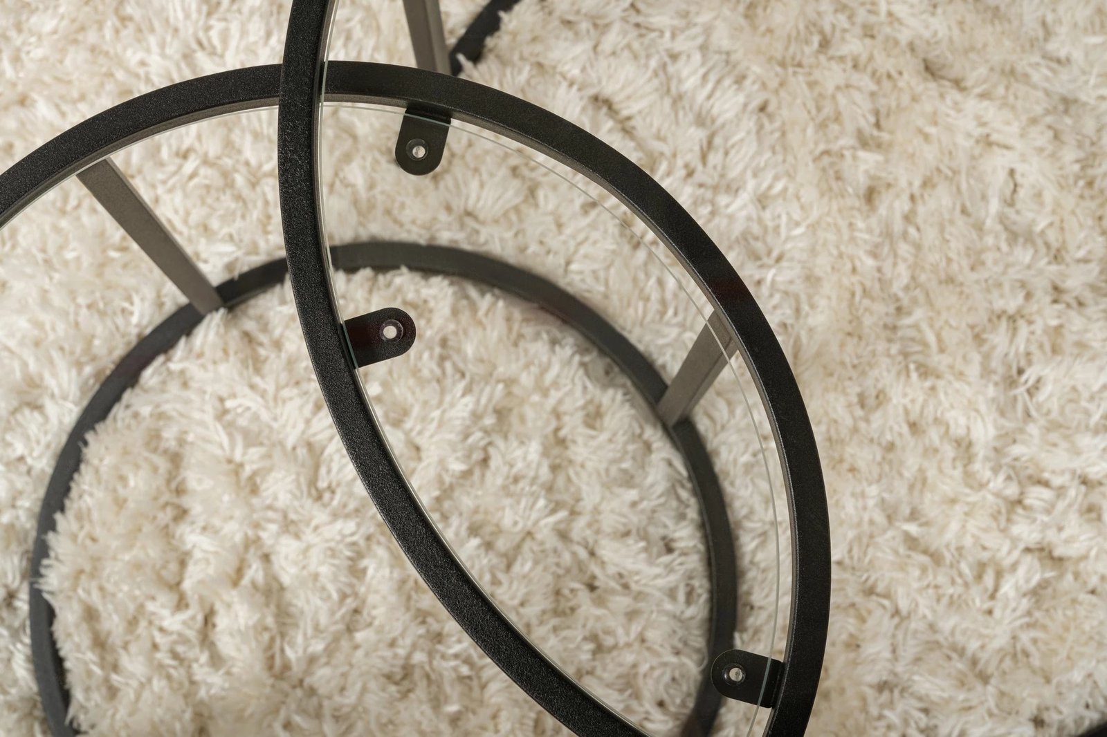 Set tavolinash kafeje Nordure, Aurum, 60, 42, e zezë, transparente