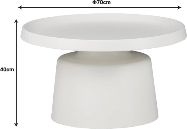 Set tavolina kafeje Ginoze, metal, ngjyrë kapuçino, 2 copë